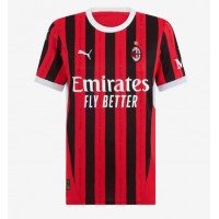 Camisa de Futebol AC Milan Alvaro Morata #7 Equipamento Principal Mulheres 2024-25 Manga Curta